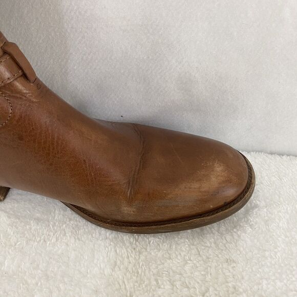 $495 TORY BURCH Nadine BROWN LEATHER Horse Bit Equestrian BOOTS Size 11 #5207 - Picture 7 of 16